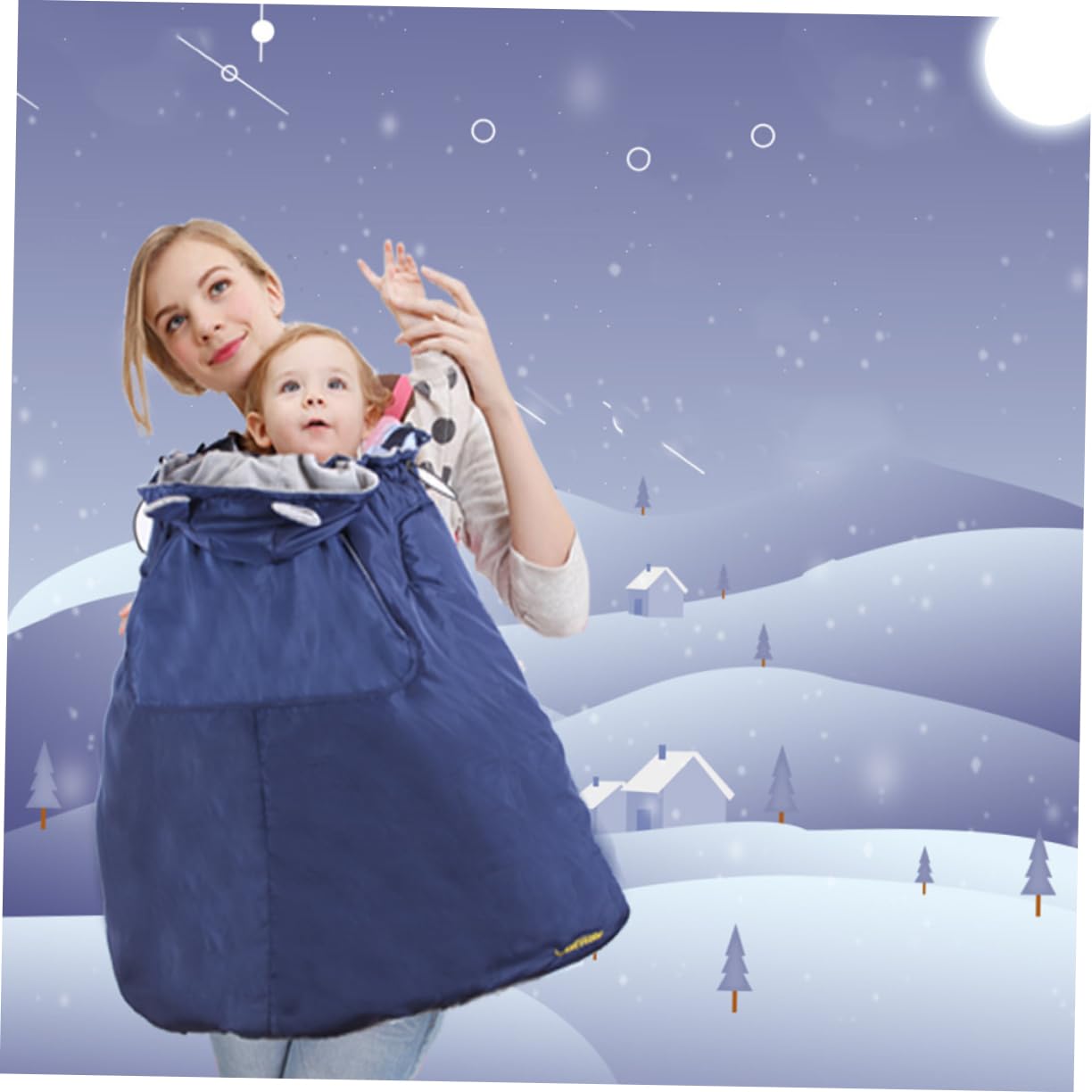 Hemoton Ergonomic Windproof Cloak for Newborns Warm Cape Soft Breathable Material Accessory for Front and Back Carrying