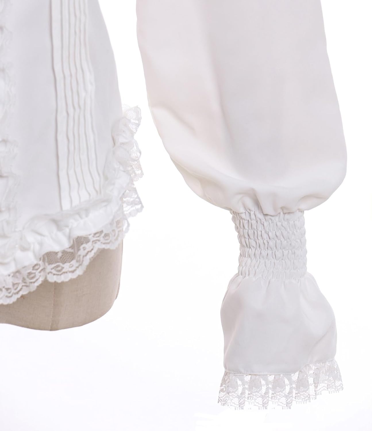 Victorian Blouse for Women Vintage Lace Ruffle Neck Puff Long Sleeve Shirt Tops - Image 5