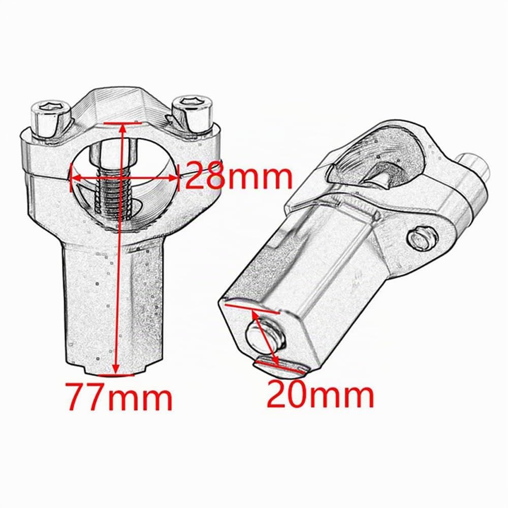 2pcs Moto Supporto Manubrio Riser Universale per DUKE 690 SMC Enduro 790 890 Adventure/R 125-530 SX/SXF/XC/XCF/XCW/EXC/EXCF-Arancione