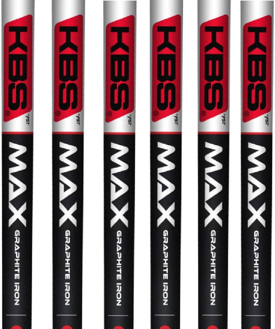 KBS MAX Graphite Iron Golf Shafts .355 Taper Tip 5-PW, Set of 6 Shafts (Choose Flex)