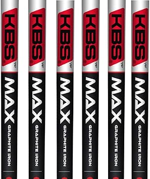 KBS MAX Graphite Iron Golf Shafts .355 Taper Tip 4-PW, Set of 7 Shafts Choose Flex