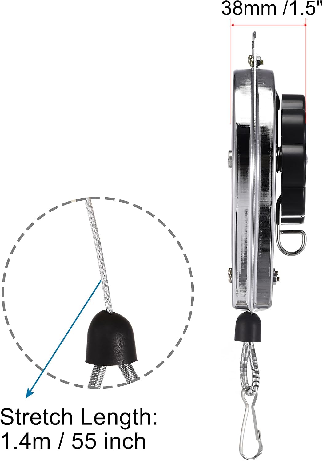 MECCANIXITY Retractable Spring Balancer Tool Holder Hanging Equipment 6.6-11lbs (3-5kg) Red for Assembly-line with Fitting Accessory
