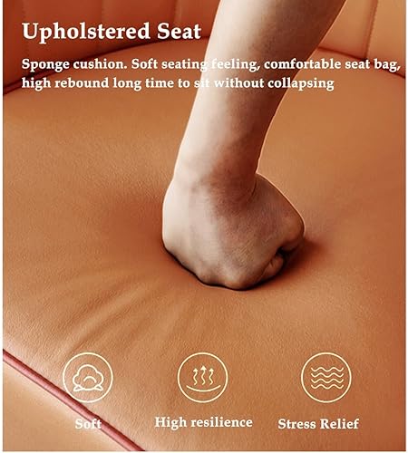 Miniatura 5 de YCKEGEW Sillón para sala de estar, silla moderna de club, silla de cuero, taburete tapizado, silla individual para sala de estar, dormitorio,