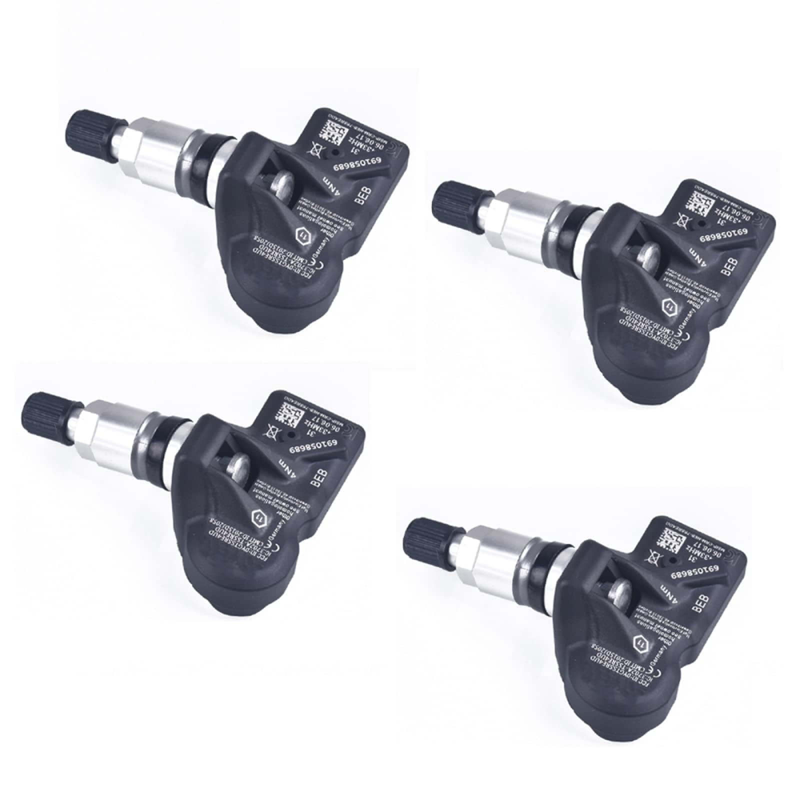 4 Pezzi sensore di Pressione Pneumatici Auto per VW per Passat b7 2010-2014 OE:3aa907275 sensore tpms Automatico di monitoraggio della Pressione dei Pneumatici