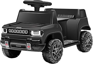 6V Ride On Car for Toddlers, Electric Car with Music, Horn, Pedal, for Ages 1.5-3 Years Old, Black