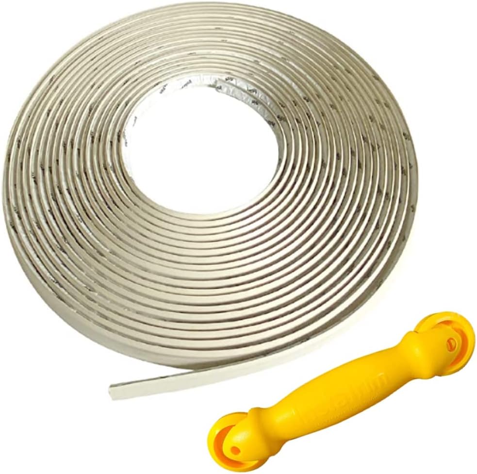 InstaTrim 3/4 Inch Flexible, SelfAdhesive Trim Strips (Ivory, 50ft