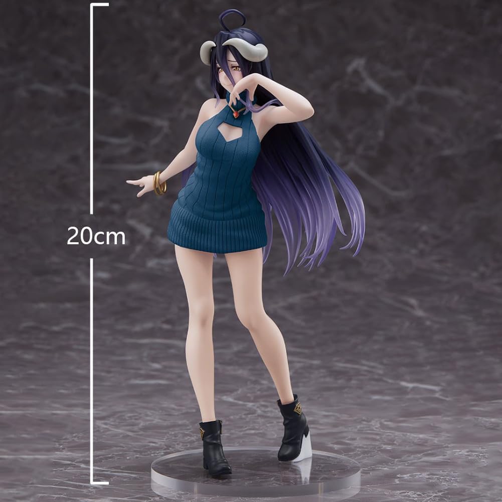 Albedo Figure Anime Girl Model 7.9 Inch PVC Action Figure Statue Anime Character Figure Desktop Decor Collection Gift