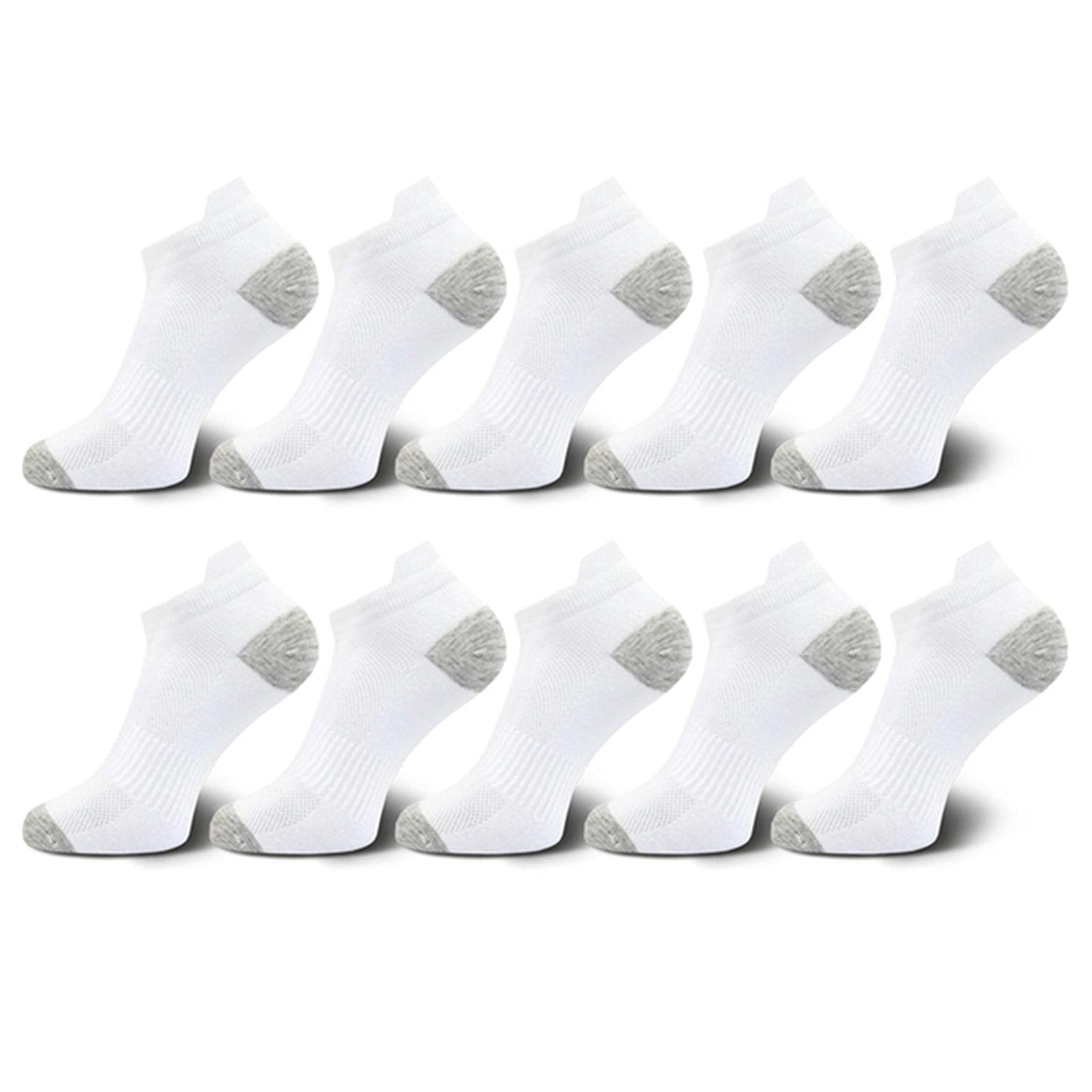 UKKO Chaussettes pour Hommes 10 Paires De Chaussettes De La Cheville De La Cheville Athlétique Coton Coton Faible Casual