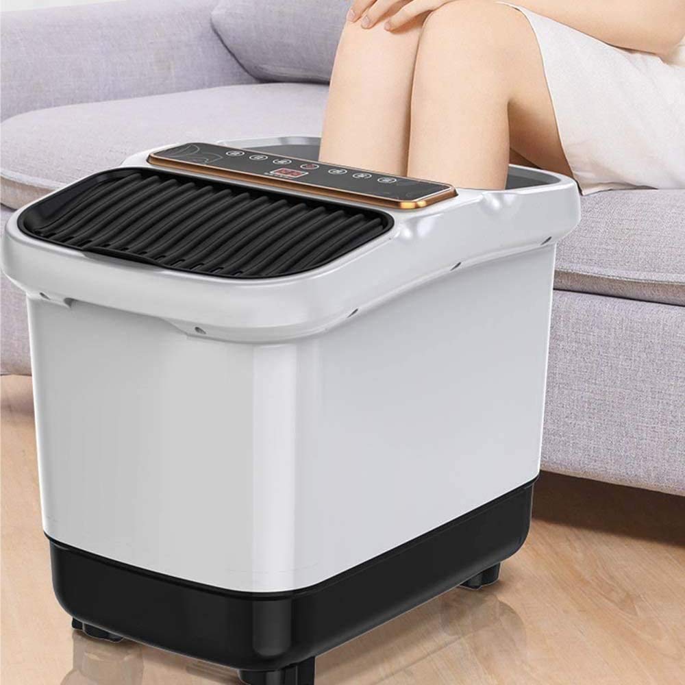 Foot SPA/baño masajeador, con Shiatsu Rodillos de Masaje, Calor, la conversión de frecuencia, Tiempo y Temperatura Ajustable, la Burbuja de Aire, Pantalla LED, Tubo de Drenaje