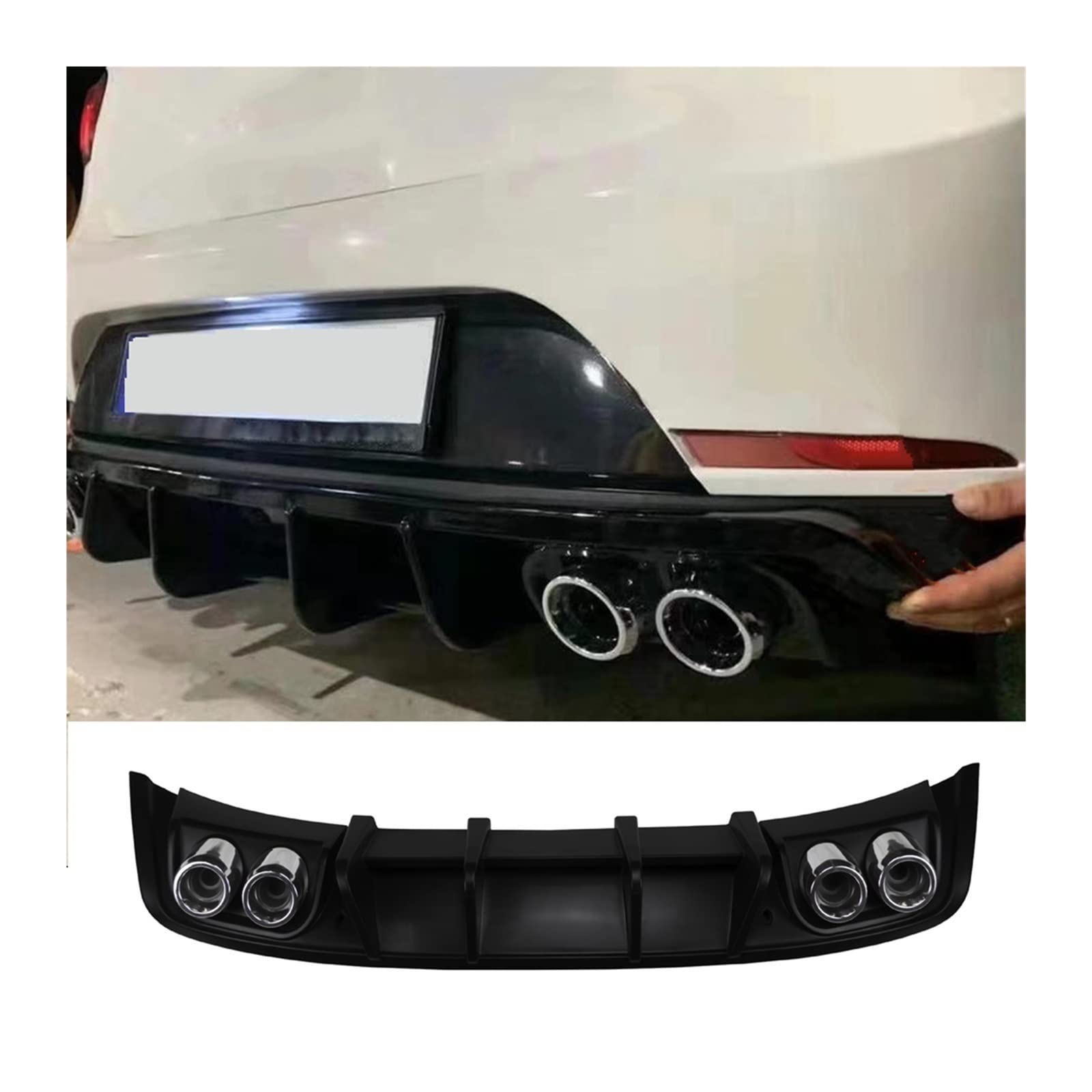Tylny Zderzak Samochodowy Dyfuzor Spoiler Podwozie Osłona Deflektora Splitter Body Kit Dla SEAT Dla Ibiza Dla TSI 2013-2017 Akcesoria Samochodowe