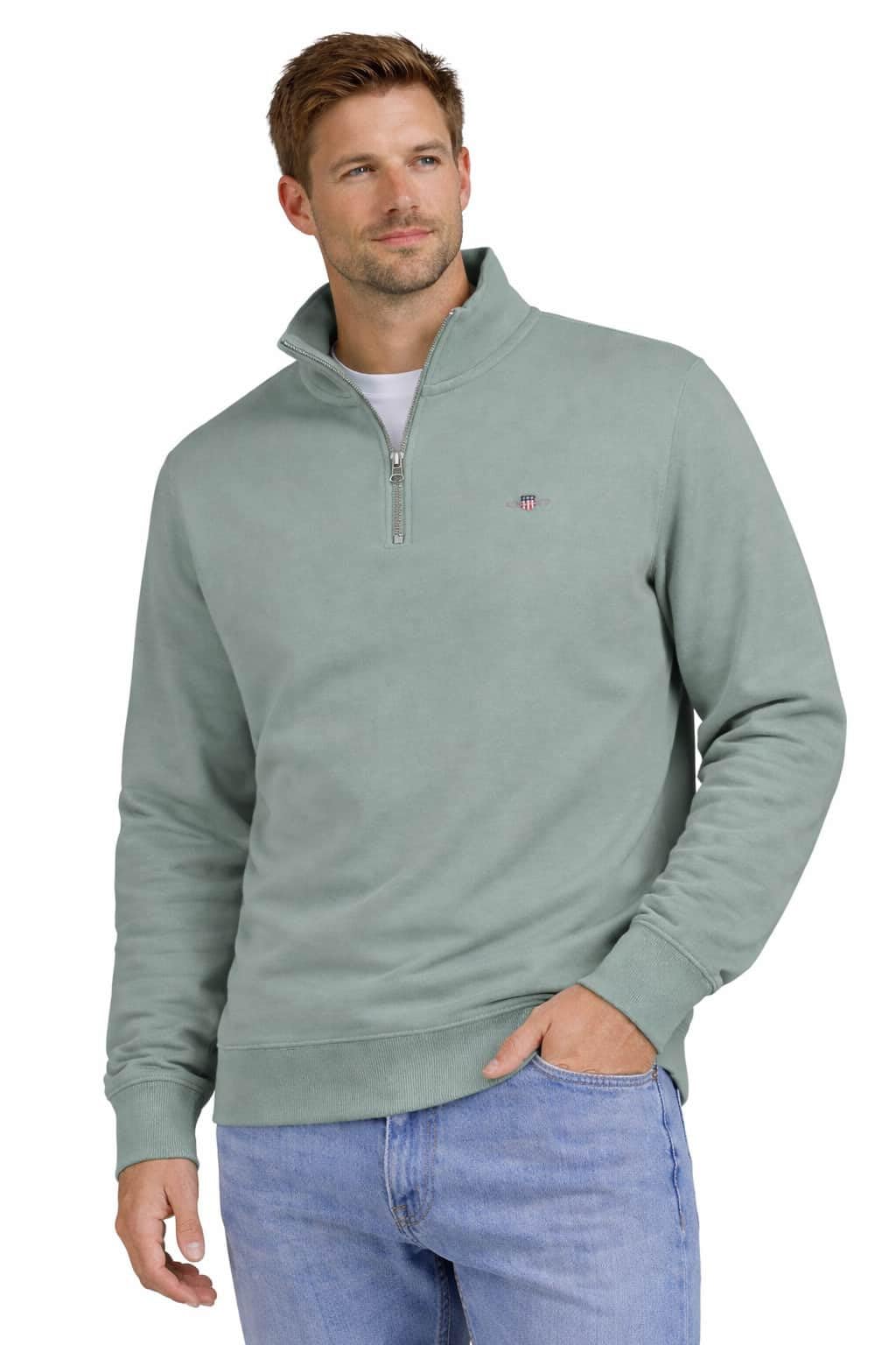 GANT Reg Shield Half Zip Sweat Sudadera Hombre (Pack de 1)