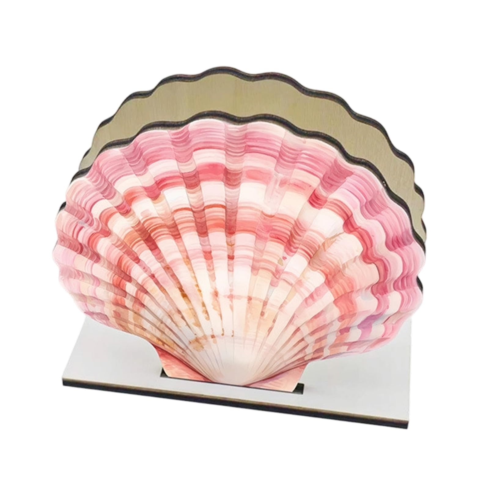 Kalttoy E. Handcrafted Wooden Kitchen Napkin Stand Featuring Marine Lighthouse Shell And Starfishes Carvings Handcrafted Wood Napkin Rack