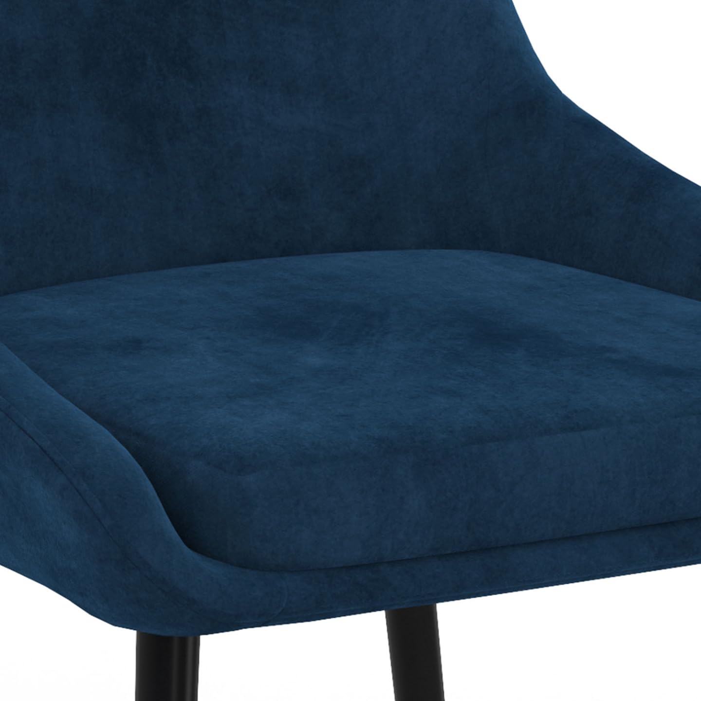 IDMarket - Lot de 4 chaises THALYA en Velours Bleu avec accoudoirs