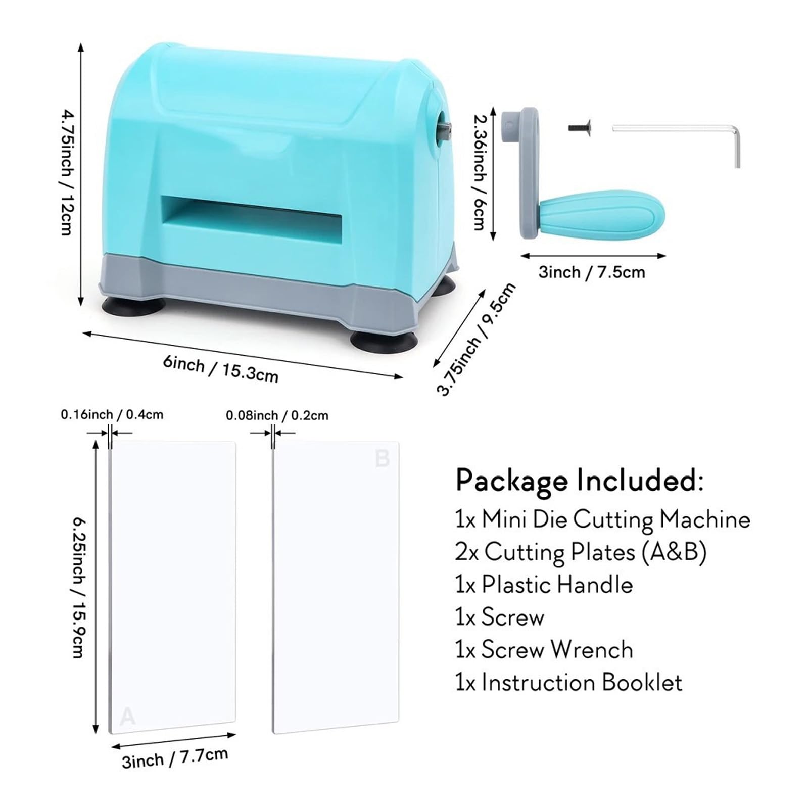 Domary Portable Die Cutting Machine Multipurpose Hand Crank for Crafting