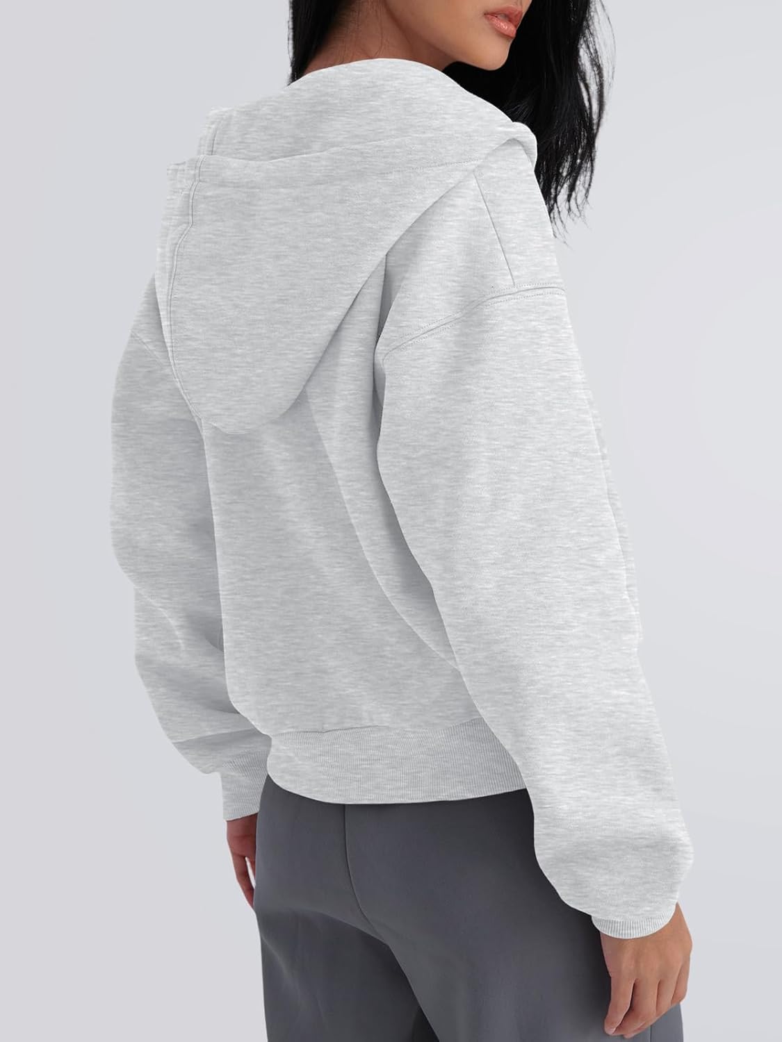 Trendy Queen Zip Up Hoodies For Women Cropped Sweatshirts Fall Fashion Outfits 2026 Y2k Fleece Teen Girls Clothes - Image 4