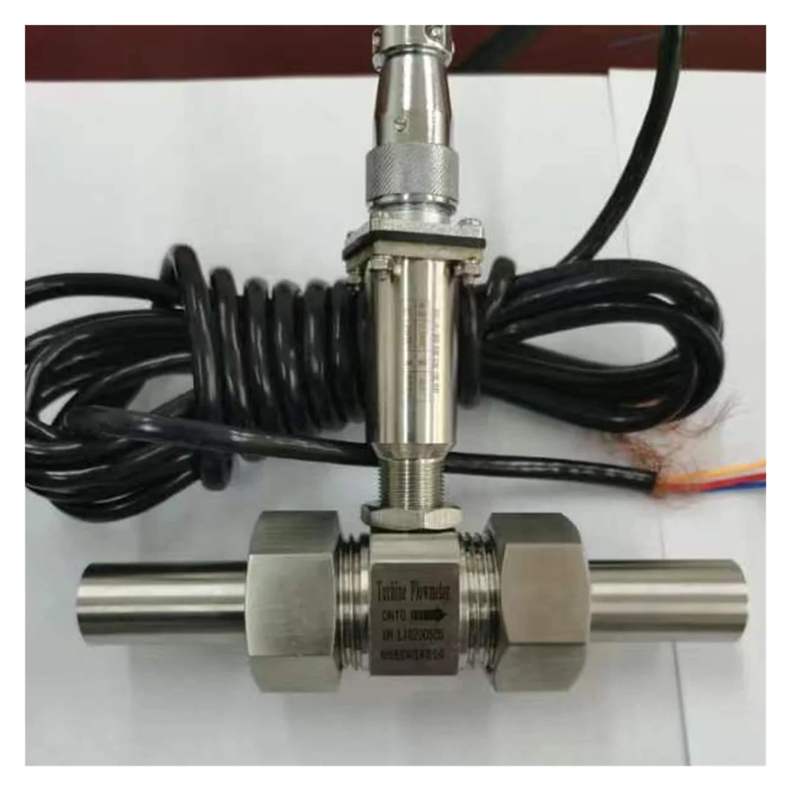BALYDLUL 40Mpa Turbine Flowmeter Sensor Pulse Signal Liquid Hydraulic Oil Flow Meter(DN25 SS304)