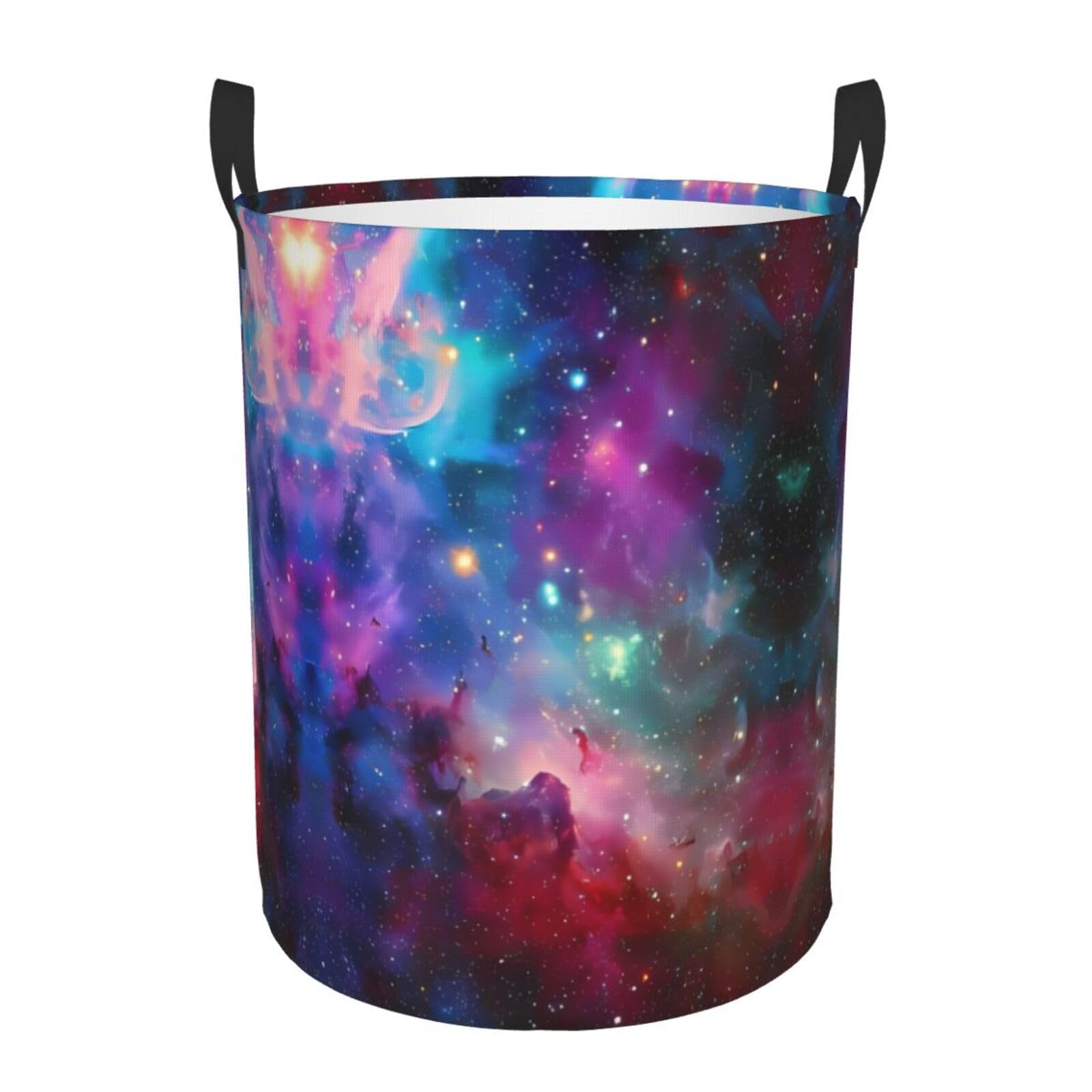 M Circular Hamper – Collapsible colorful Galaxy Print Laundry Basket
