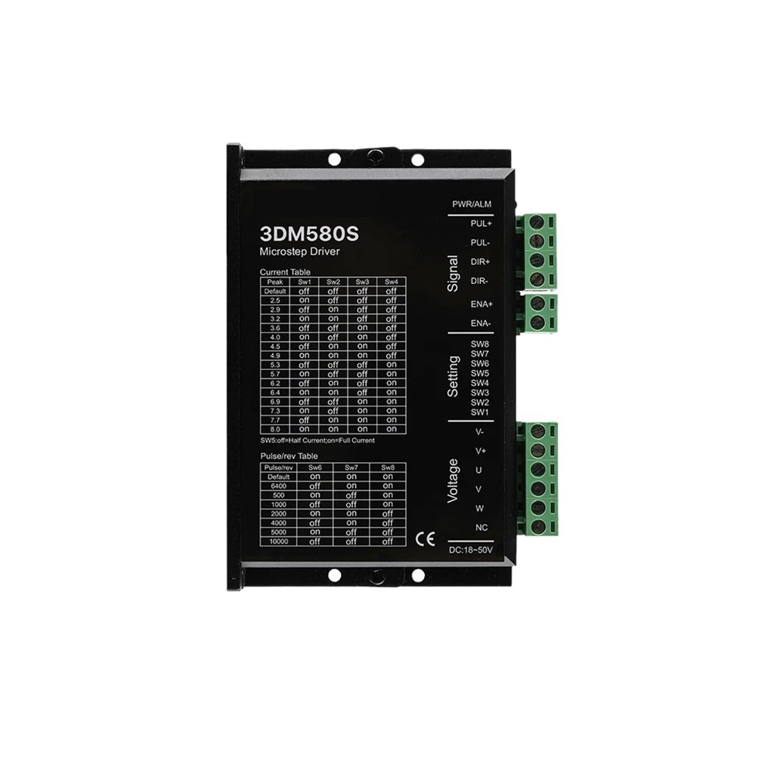 3DM580S 3 Phase Stepper Driver 24-50VDC for Nema 23 Stepping Motor Controller CNC Engraving Machine