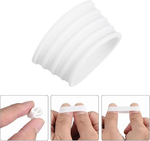 Miniatura 4 de PATIKIL Anillo de agarre para raqueta de bádminton, anillo de fijación de raqueta, anillo de goma absorbente de agarre en su lugar