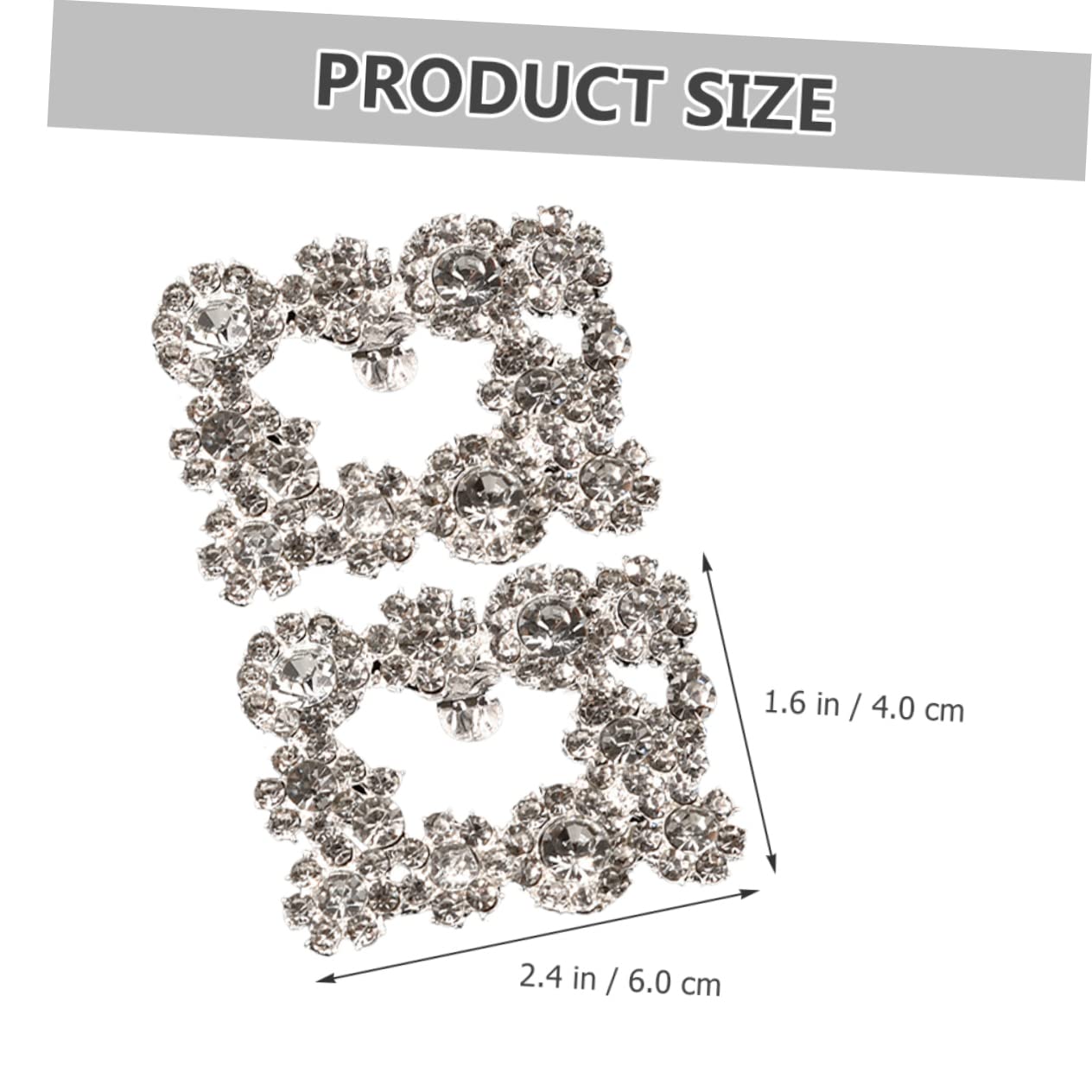 PACKOVE 4paia Fibbia Per Scarpe Clip Decorative Per e Cerimonie Accessori Per Scarpe Facili Installare e Rimuovere Adatte Per e