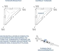 Vista 6 de E&K Toldo parasol triangular derecho Sunrise de 8 x 8 x 11 pies, bloquea los rayos UV, para pérgola, patio, jardín, al aire libre (beige)