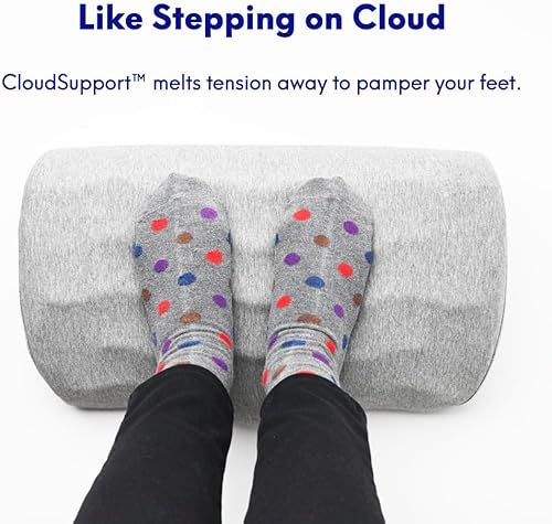 Miniatura 5 de C CUSHION LAB Reposapiés para debajo del escritorio en el trabajo, reposapiés ajustable de espuma viscoelástica para silla de oficina y silla de