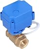 Electric Ball Valve, DC12V, DN15, 3-Wire Control, Thread, Brass, IP67 Protection