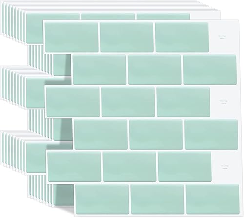 Protector contra salpicaduras de cocina autoadhesivo, color verde, azulejos grandes de metro para cocina, calcomanías adhesivas prémium para