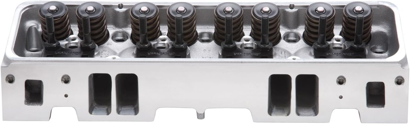Edelbrock Cylinder Head, Performer RPM E-TEC 170, Assembled, 1.940/1.550 in Valve, 170 cc Intake, 64 cc Chamber, 1.460 in Springs, Straight Plug, Aluminum, Small Block Chevy, Each