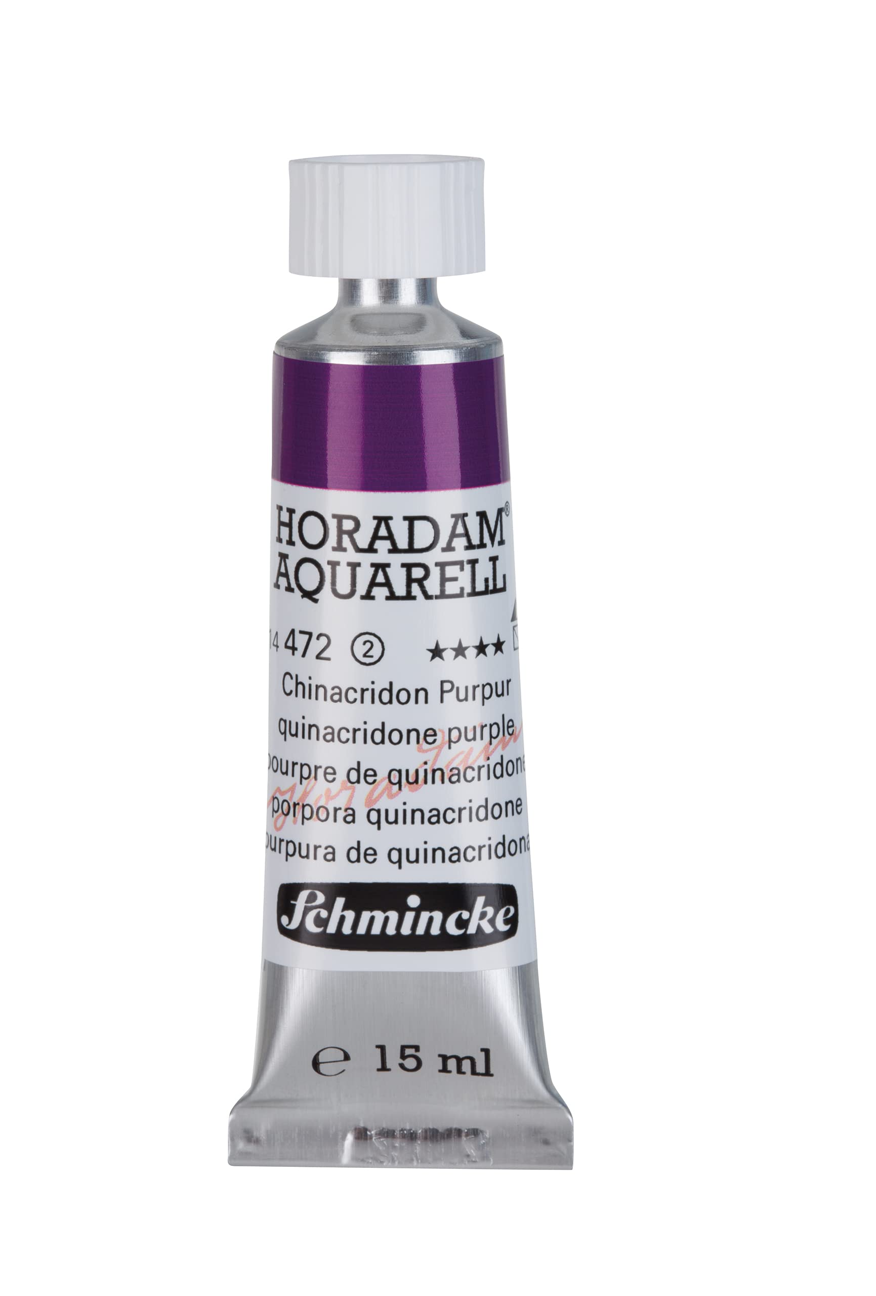 Schmincke - HORADAM® AQUARELL - finest artists' watercolours, 472 Chinacridon Purple, 14 472 006, 15 ml tube
