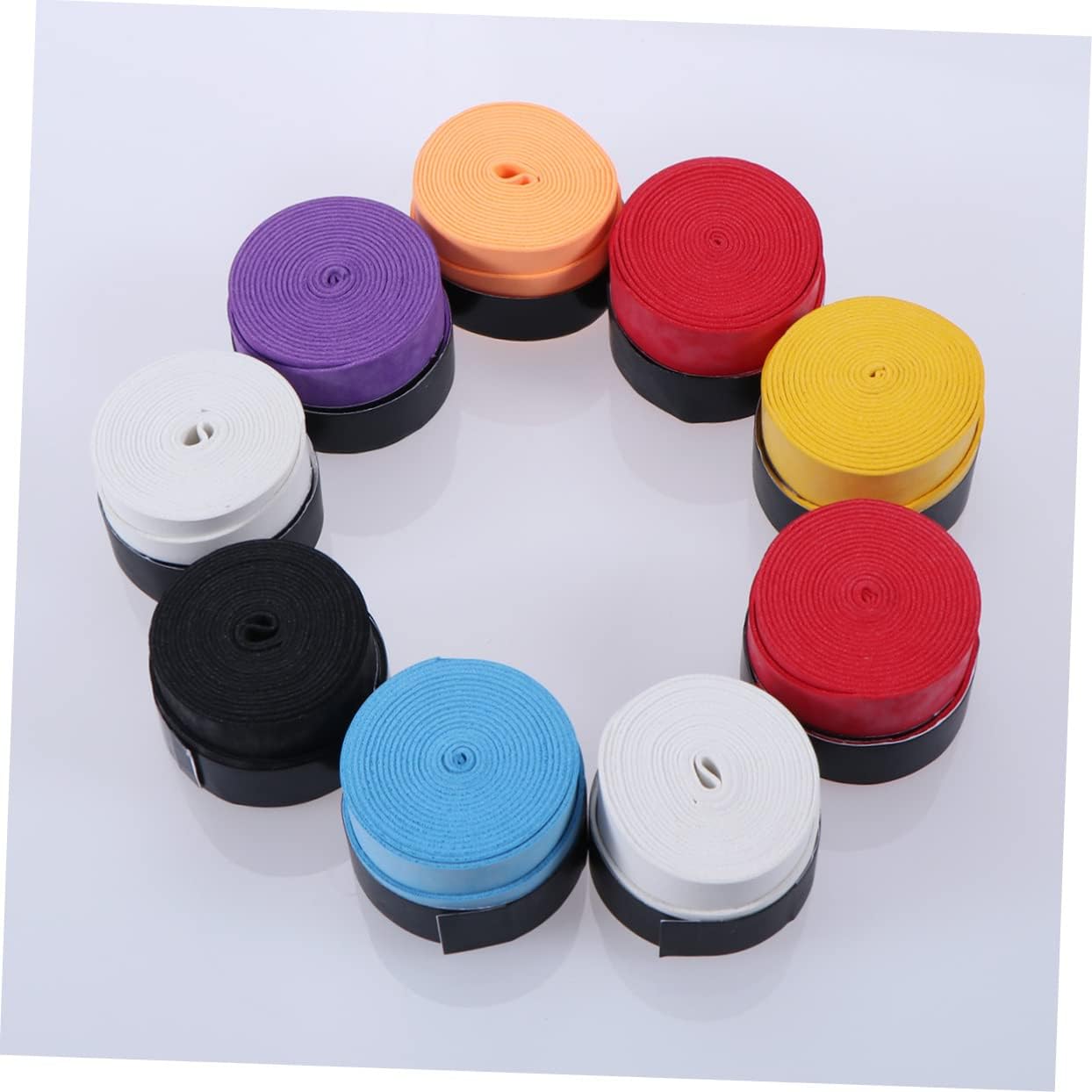 9pcs Badminton Racket Grip Tape Overgrip Absorbent for Tennis Squash Random