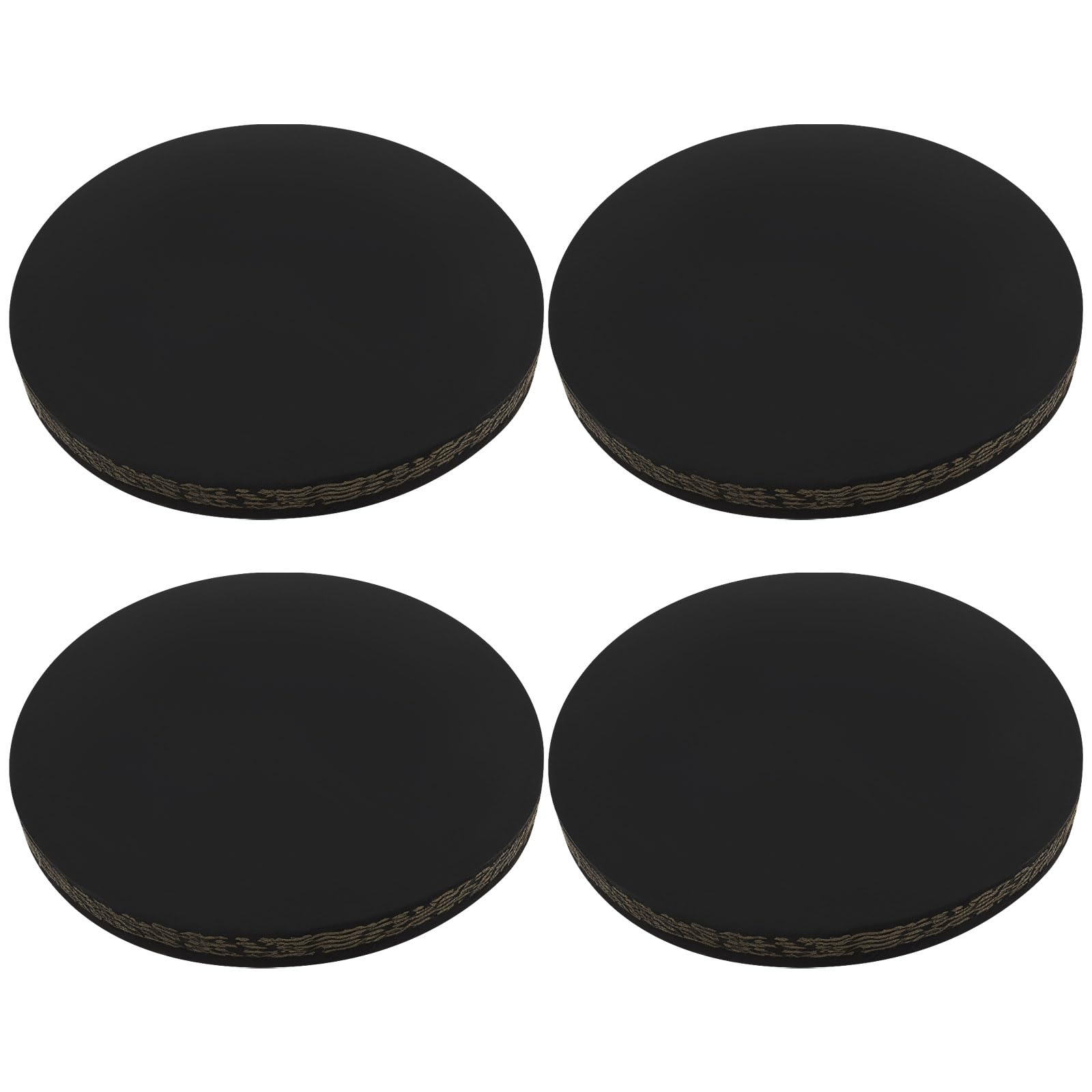 Almohadillas de goma antideslizantes con absorción de impactos, 100mmx10mm negro, 4 piezas
