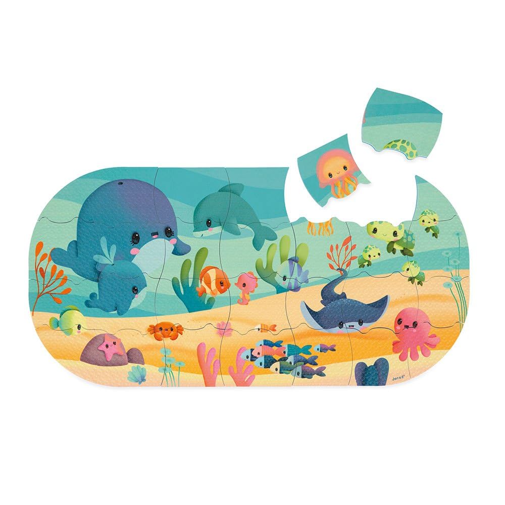 Janod - Puzle magnético de madera con un mapa del mundo - 92 piezas magnéticas - 70 x 43 cm - Versión francesa - Juego educativo a partir de 7 años, J05500 Metallic Silver Janod - Puzle magnético de madera con un mapa del mundo - 92 piezas magnéticas - 70 x 43 cm - Versión francesa - Juego educativo a partir de 7 años, J05500 Metallic Silver