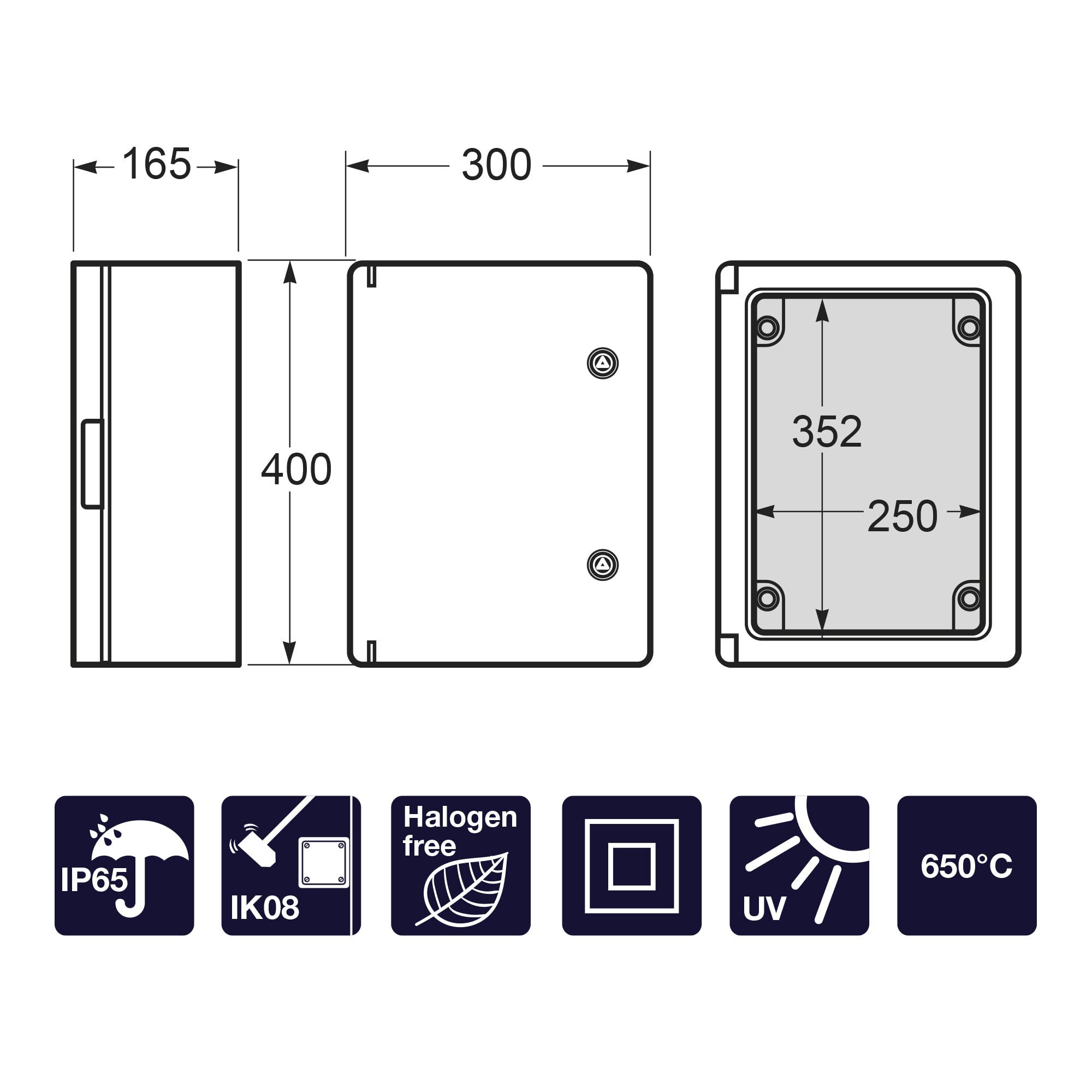 FAMATEL - Armarios superficie IP65 | Serie Magna | Blanco