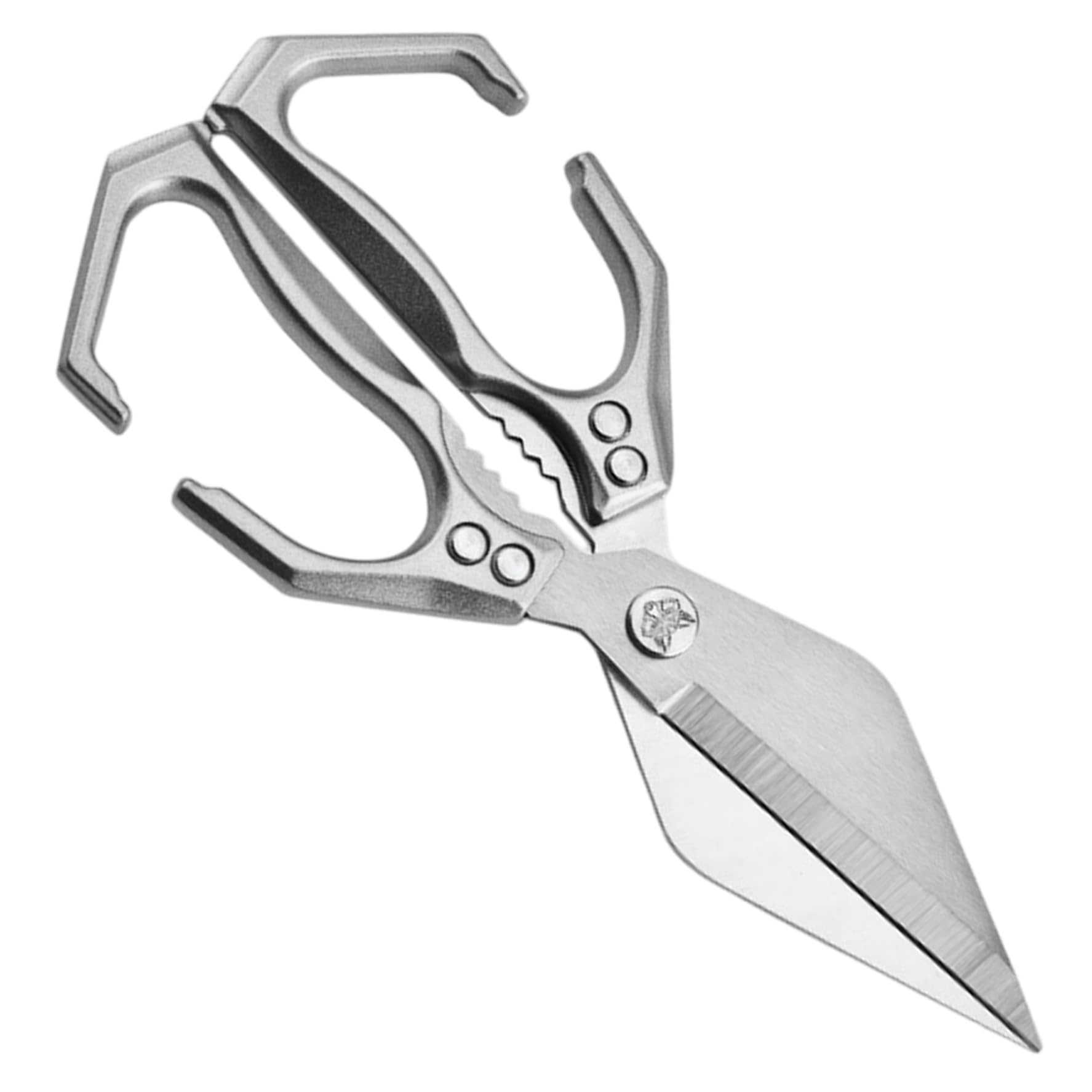 Syglawnd Silver Heavy Duty Kitchen Shears, Heavy Duty Kitchen Shears Stainless Steel Meat Scissors With Non-Slip Handlekitchen Scissors For Food, Chicken, Turkey, Fish, Home & Bbq