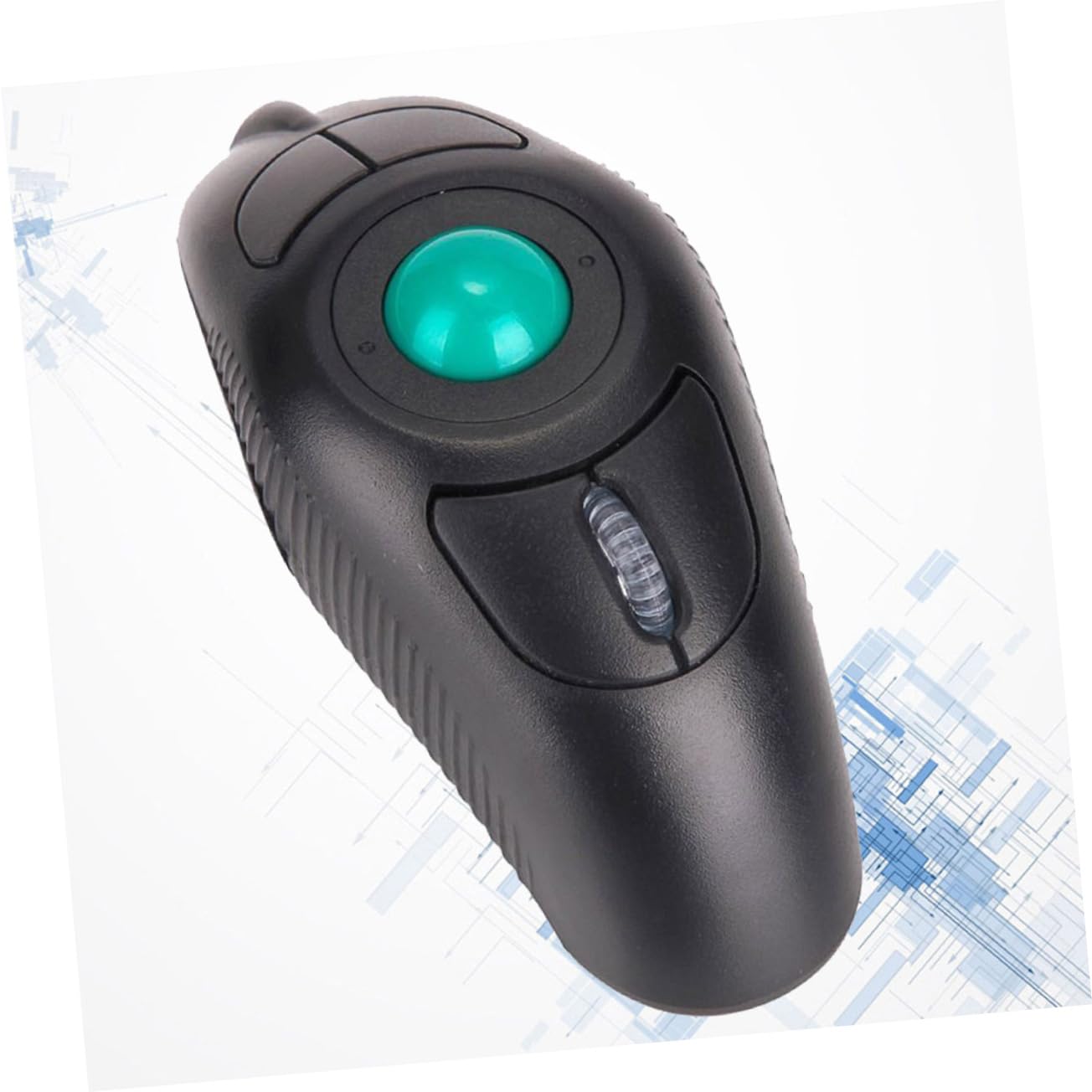 Souris à Boule de Commande sans Fil 1000 Dpi Plastique Noire | 2, 4 Ghz et Port Usb, 5 Touches, Forme Dauphin, Usage Portable pour Ordinateur Portable