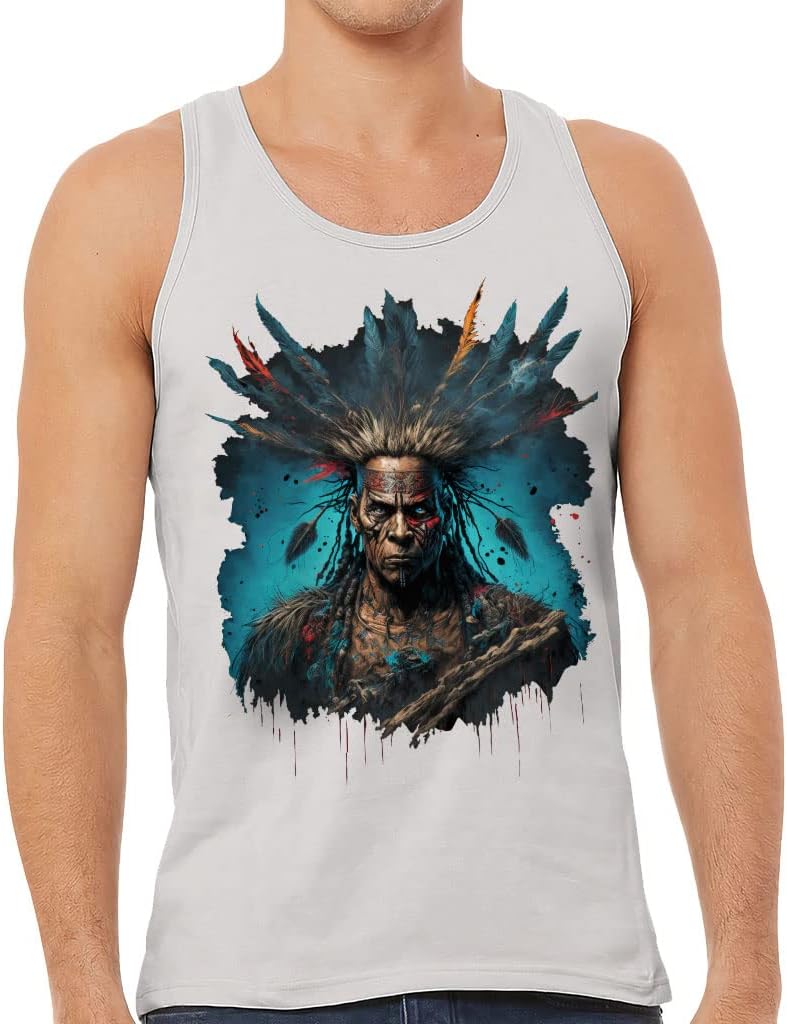 Shaman Print Tank - Cool Workout Tank - Graphic Jersey Tank