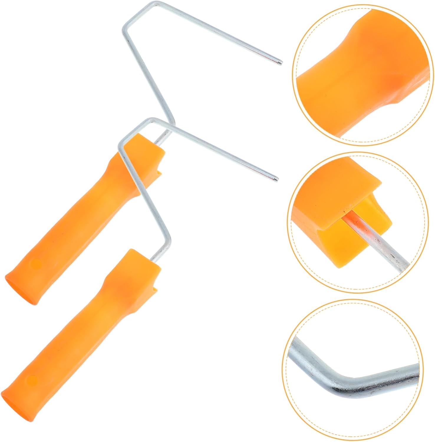 Veemoon 6pcs Paint Roller Handle Holder Non- Roller Frame for Wall Painting Lightweight Design Construction for Projects