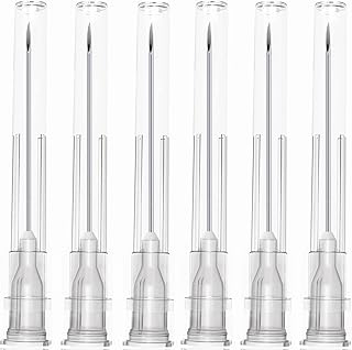 100 Pack 22Ga 1 1/2 Inch Stainless Steel Dispensing Lab Tools Accessories for Scientific Labs, Measuring and Refilling, Individually Wrapped