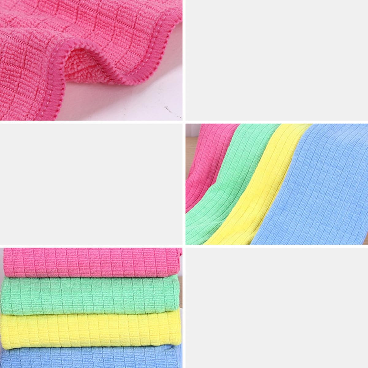 FRCOLOR 3 Sätze Putztuch Handtuch Mikrofaser Geschirrtuch Putzlappen Tücher Mini Mikrofasertuch Küchenzubehör Küchentuch Scheuerschwamm 4 Stück * 3