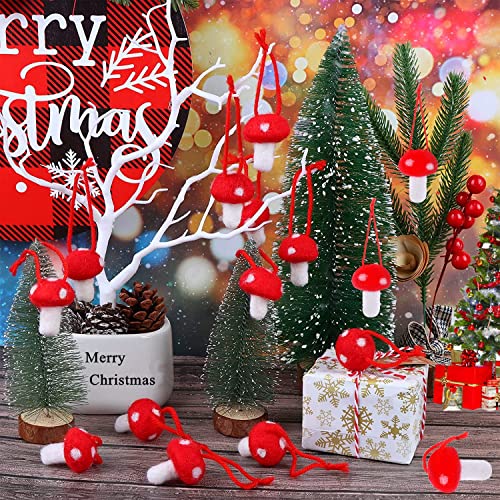 25 Pieces Christmas Felt Mushroom Decoration Felt Mushroom Christmas Hanging Mushroom Ornaments Christmas Tree Mushroom Ornament Felt Mushroom Ornaments For Christmas Wedding Holiday Party Decoration #TOP2