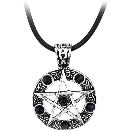 Black Butler Pentacle Pendant Necklace