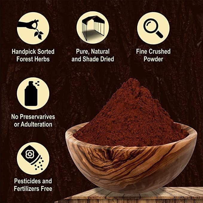 Miniatura 3 de AZAZ Herbal Ayurveda Organic Katha Powder para el color del cabello, Katha Powder para cabello marrón, Katha Powder para el crecimiento del cabello,