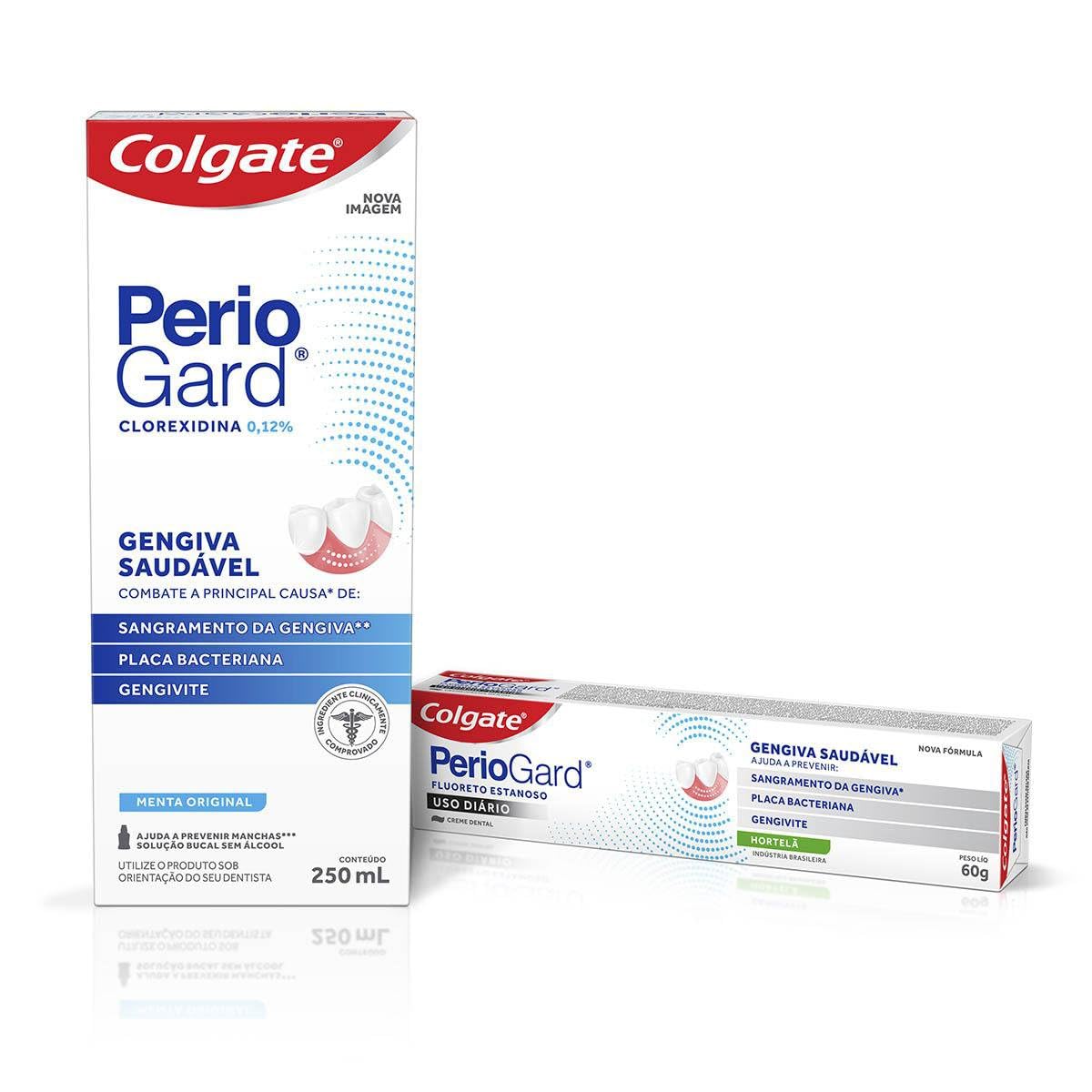 Colgate Creme Dental Periogard 60g + Enxaguante Bucal Colgate Periogard 250ml
