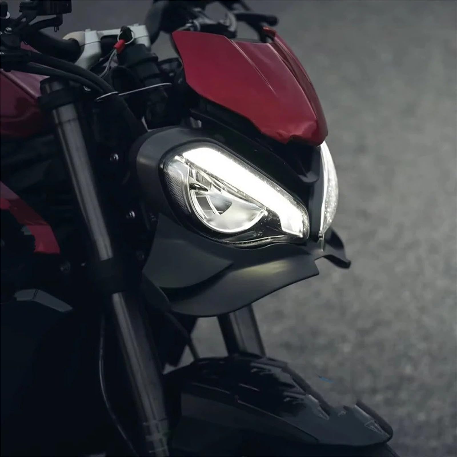 Alerón Delantero Aerodinámico para Street Triple 765 R RS 2025 2020-2024, Alerones Frontales De Fuerza Descendente, Winglet Cubierta carenado(Fibra de Carbon)