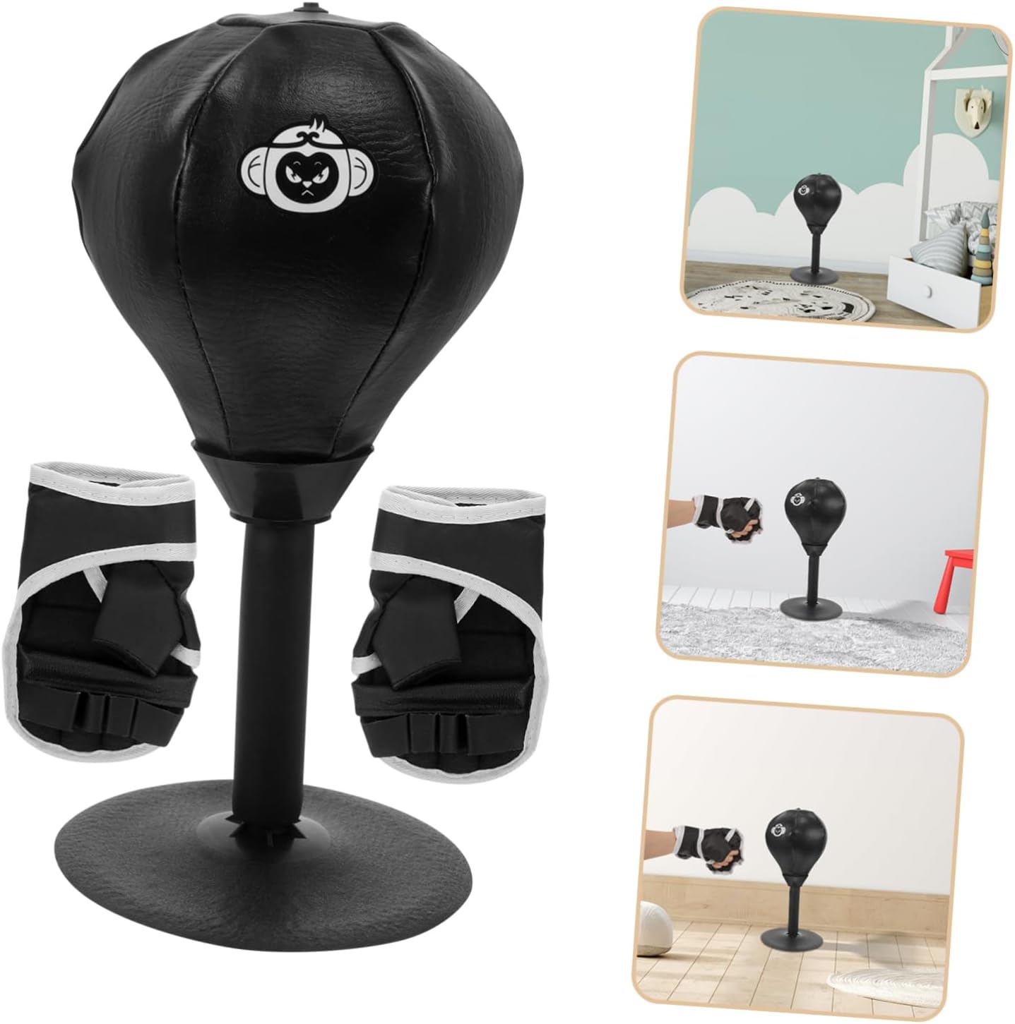 1set Inflatable Boxing Reaction Training for Improve Reflexes Hand-Eye Coordination Stamina Portable Relief Equipment for Adults and Boys and Girls