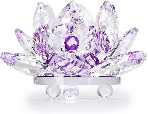 Miniatura 10 de OwnMy Feng Shui - Reflejo de flor de loto de cristal brillante, decoración del hogar con caja de regalo (3 pulgadas3.150 in)