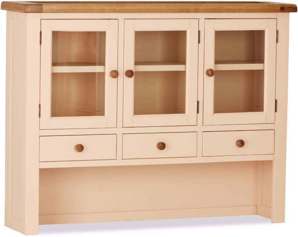 Elegant Oak Otago Large Hutch, Wood, Ivory