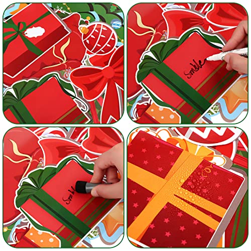 42 Pcs Christmas Classroom Bulletin Border Decoration Set Christmas Stockings Cutouts Wreaths Cutouts Candy Canes Cutouts Gift Box Christmas Balls Cutouts For Winter Xmas Classroom (Stocking Style) #TOP2