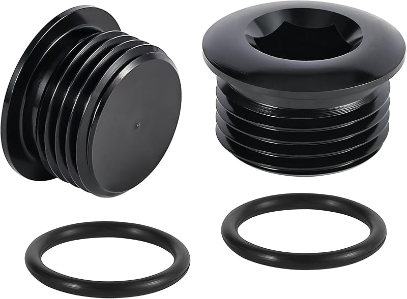 Tampão de porta ORB 8AN macho EVIL ENERGY com sextavado interno e O-ring – 2 unidades